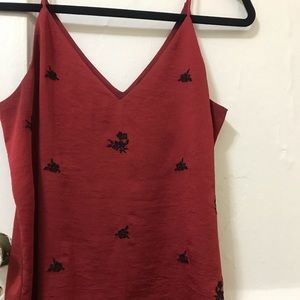 Express Red and Black top size S used only once